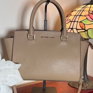 Michael Kors Tan Leather Tote Bag